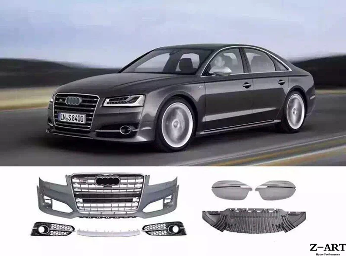 

Z-ART S8 body kit for Audi A8 A8L 2015-2017 S8 front bumper + rear diffuser + exhaust pipes for Audi D4 A8 A8L