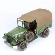 Free Shipping Handmade Antique ARMY Green Car Model