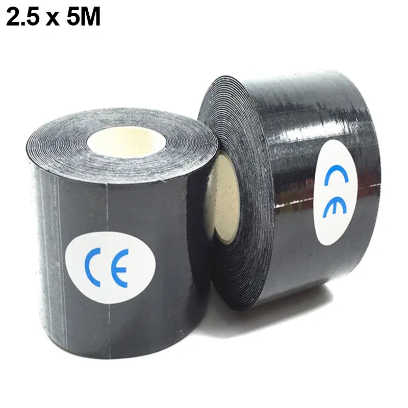 5M Breathable Waterproof Elastoplast Tape Roll Muscle Bandage Self-adhesive Support Sports Safety Equipment plastry opatrunkowe бинт самоклеющийся антихрап cinta deportiva - Цвет: Черный