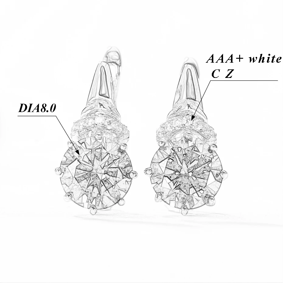 Женские серьги клипсы kuoolit 4 7ct из натурального синего мистического кварца