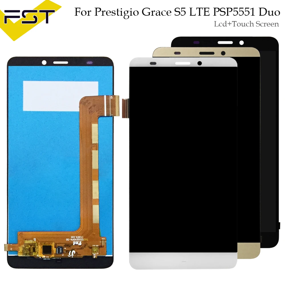 ЖК дисплей с дигитайзером сенсорного экрана для Prestigio Grace S5 LTE PSP 5551 Duo psp 5551duo|Экраны