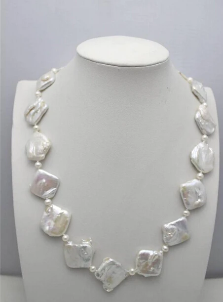 Wholesale prices Fast SHIPPING 0002983 White Freshwater pearl Necklace Strand/String&quotHandmade&quotAlloy HOT sell | Украшения и