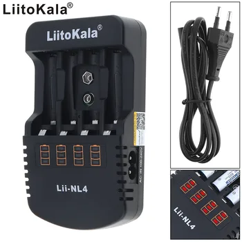 

Lii-NL 4 Slots Rechargeable Battery Charger with LED Indicator for 1.2V AA AAA 9V Ni-MH NiMH Battery