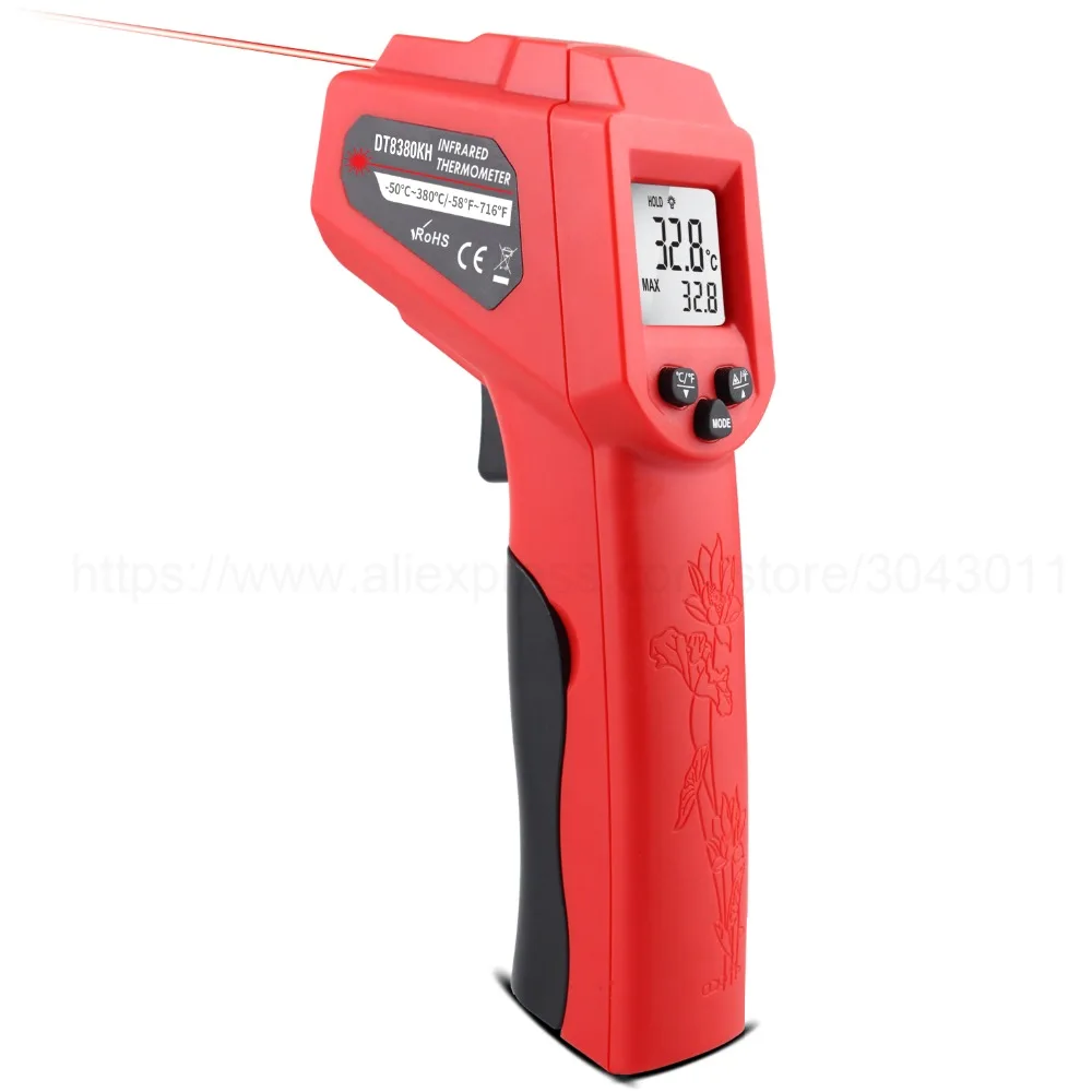 

Digital Infrared Thermometer -50-380/550 Degree Handheld Industrial and Domestic Temperature Guns IR Laser Temp Tester
