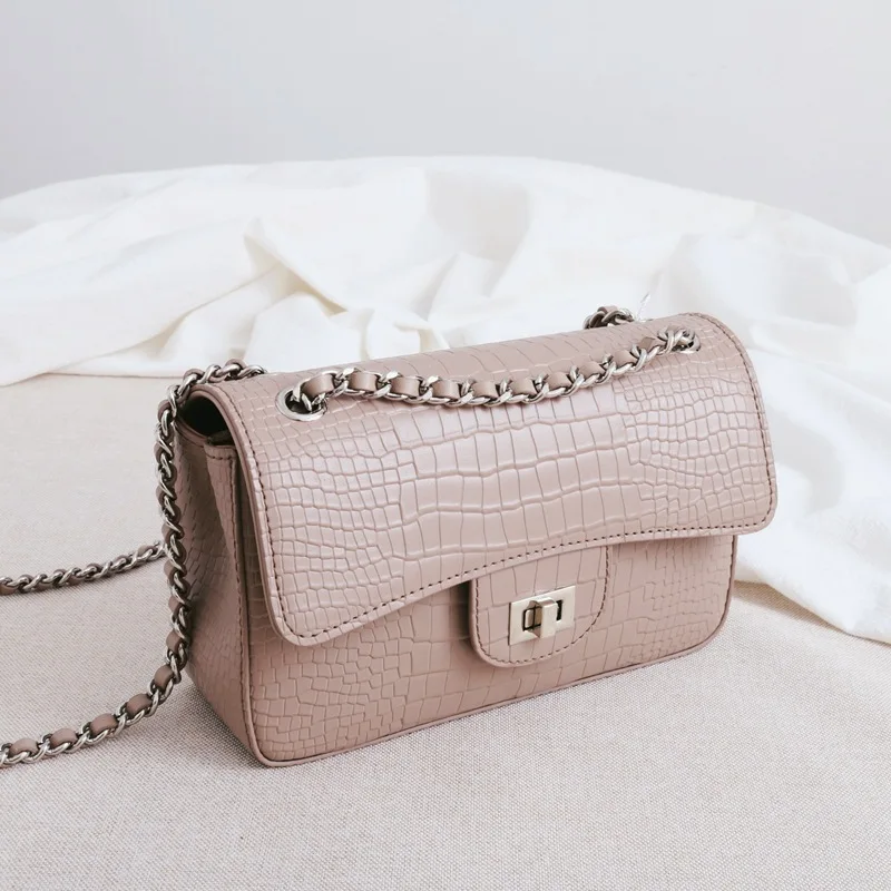 

Fashion Female Messenger Bag Small Crocodile pattern Crossbody Bags For Women High Quality Cowhide Leather Girls Shoulder Bag