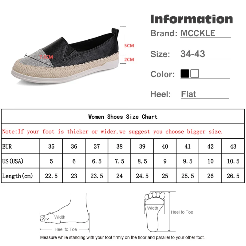 MCCKLE/женские весенние эспадрильи размера плюс на плоской подошве; женские лоферы из расшитой блестками ткани с соломенным шитьем для девочек; удобная обувь без застежки