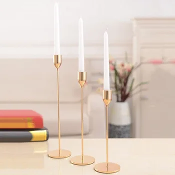 

Metal Single-head Candlestick Candle Holder Table Wedding Christmas Decoration Dropshipping FAS