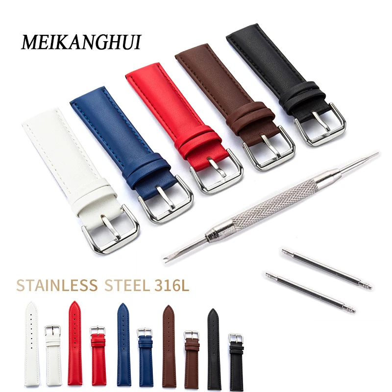 Leather Strap 14mm Women Watches Watchband 15mm Women Leather