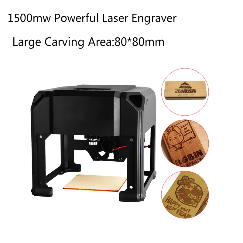 1500mw USB Laser Engraver 8*8cm Large Carving Area  Art Crafts High Speed for PC Windows DIY Engraving Machine