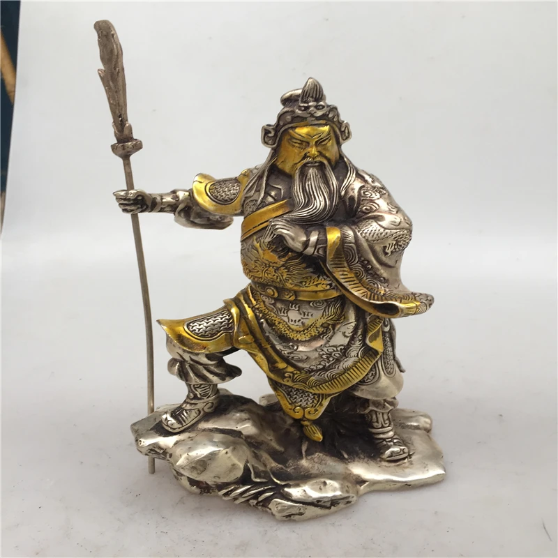 

antique antiques chinses Carve Guan Yu statue