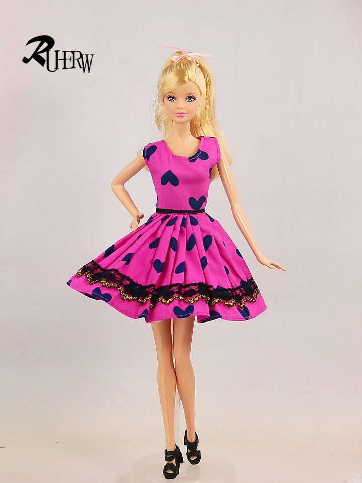 barbie with red heart dress