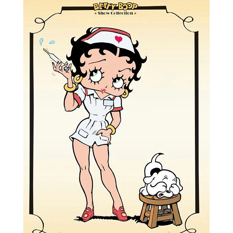 

YI BRIGHT New Diamond Embroidery Cartoon betty boop Diamond Painting Full Square Rhinestones Picture Diamond Mosaic Beadwork