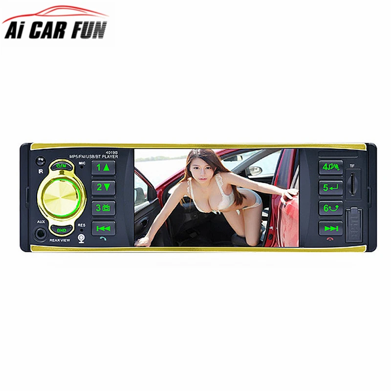 4019B 4.1 inch 1 Din Car Radio Audio Stereo 1Din USB AUX FM Radio