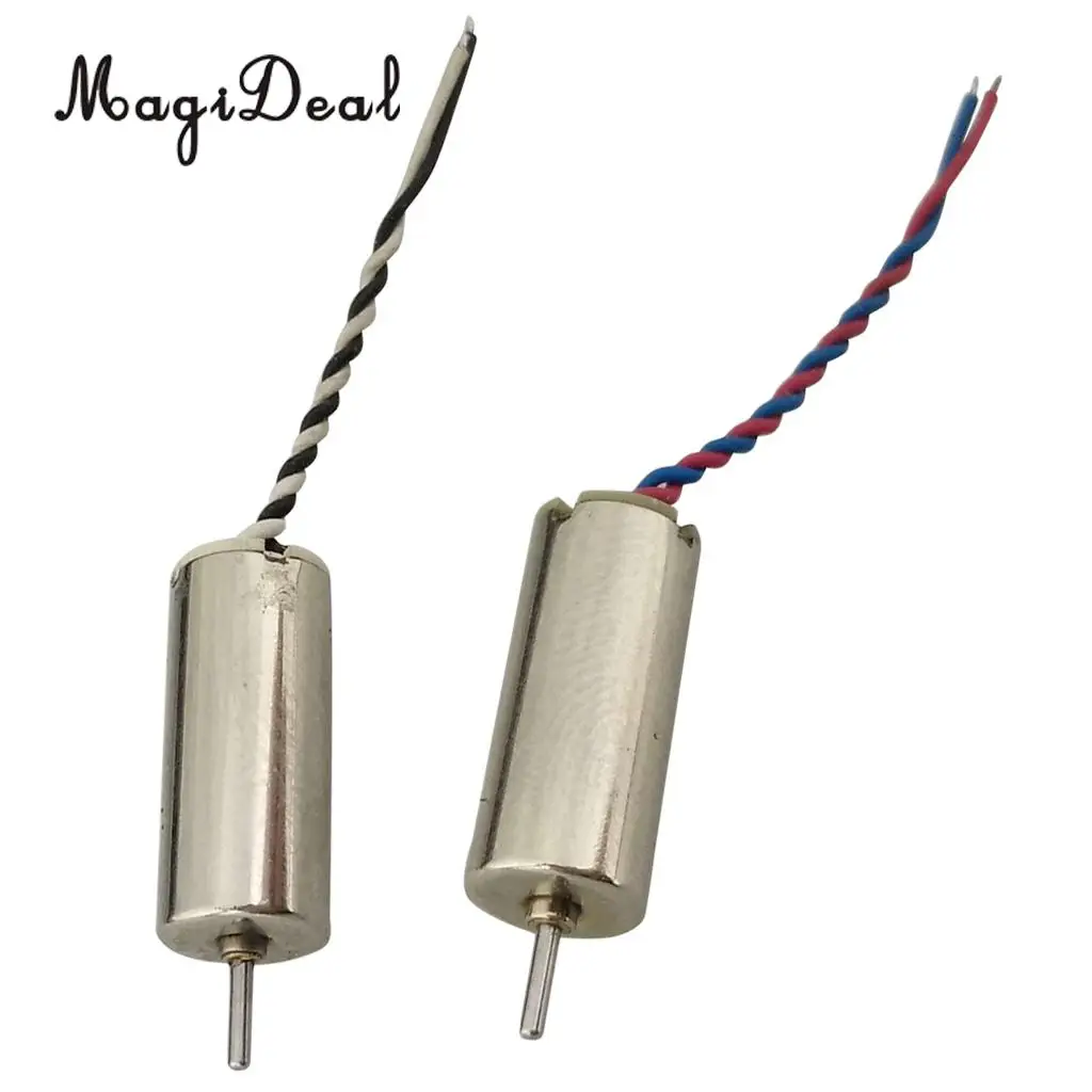 MagiDeal High Quality 2Pcs Metal Motors for JJRC H36 Mini RC Quadcopter Spare Parts Drone Engine Cars Boats Remote Control Tool