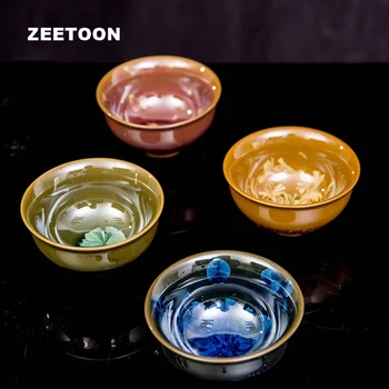 

100ml Japanese Boutique Kiln Changes Teacup Master Cup Coarse Pottery Tea Bowl Kung Fu Tea Sets Teaware Creative Home Decor