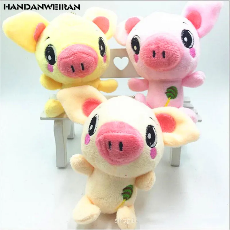 

1PCS Cute Pluse Toys Pig Doll Pendant Mini Sitting Posture Animals Plush Toy Keychain Accessories 11CM Christmas Gift For Girl