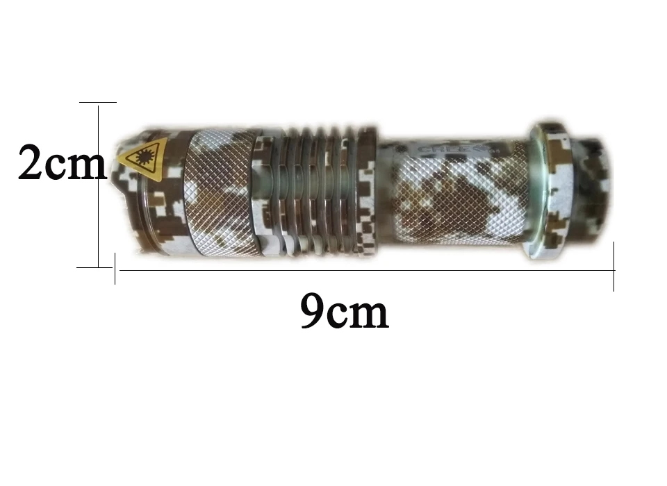 Супер Яркий Мини светодиодный светильник-вспышка CREE Q5 2000LM масштабируемый тактический флэш-светильник фонарь светодиодный светильник водонепроницаемый для спорта на открытом воздухе - Испускаемый цвет: Холодный белый