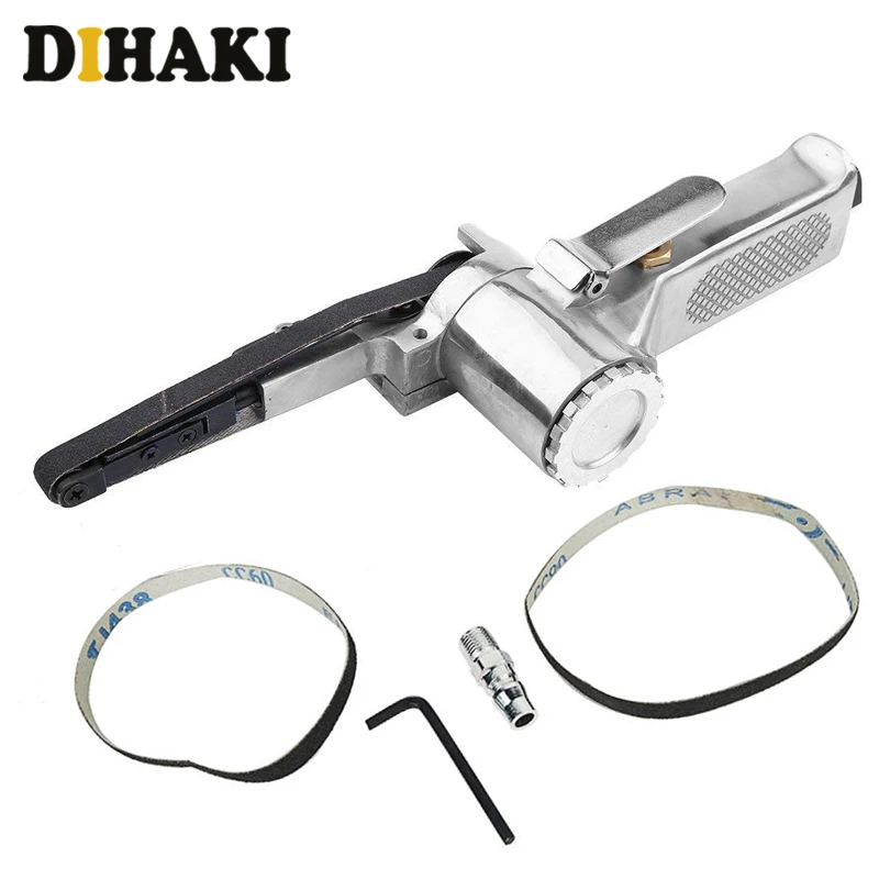 

Air Belt Sander Machine with 2 Sanding Belts Buffing Assorted Vehicle Sanding Pneumatic Tool Set For Woodworking metal Polishing