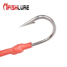 Big Jigging Spoon Fishing Hook With PE Line Saltwater Jig Assist Fishhook For Sea Fishing Jigging Fish Hooks