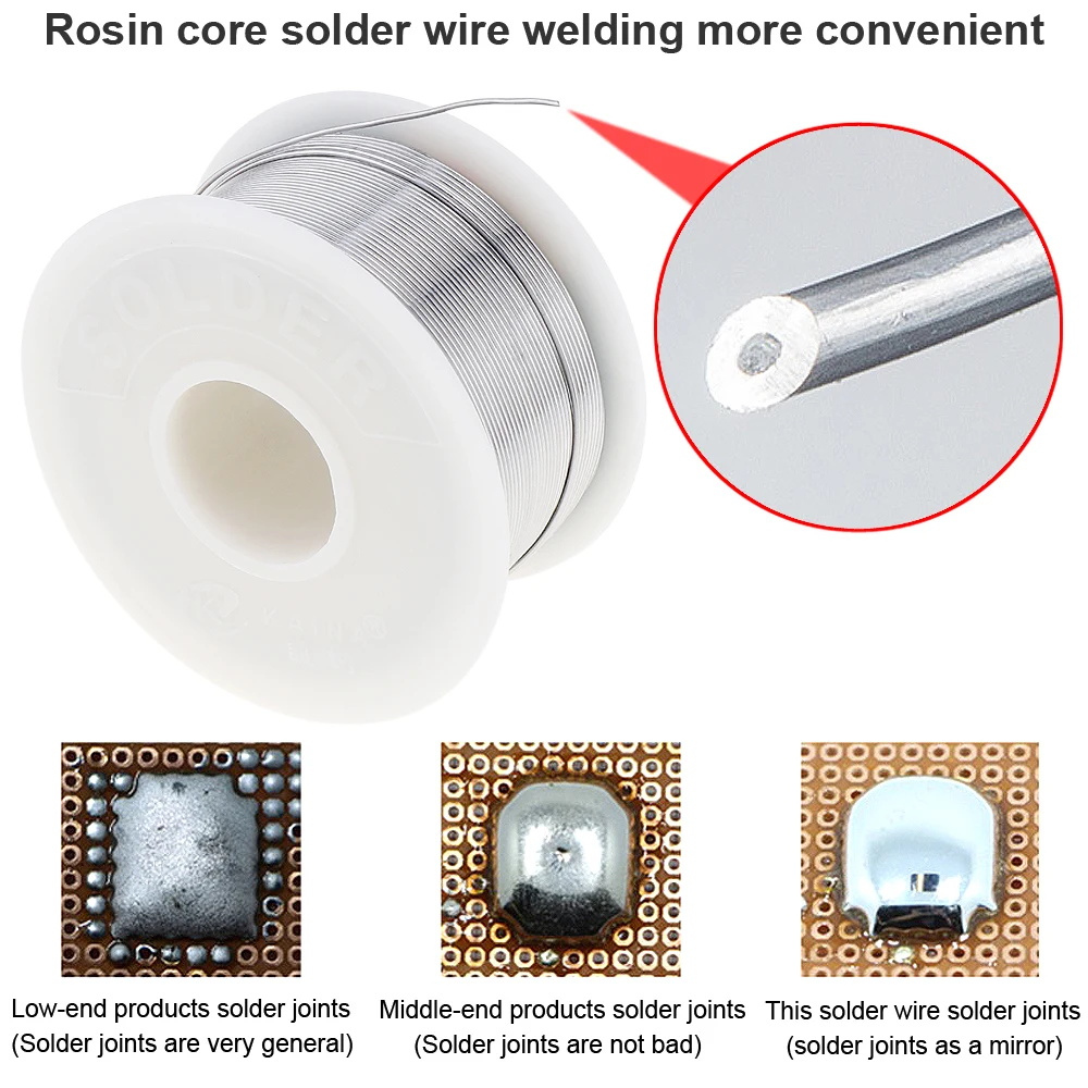 60/40 100g 0.8mm-2.0mm Tin Fine Wire Core 2% Flux Welding Solder Wire with Rosin and Low Melting Point