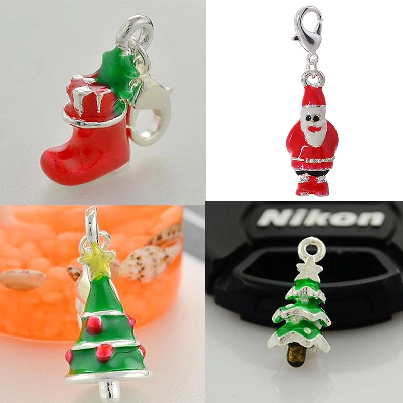 

DOYUBO Lovely Zinc Alloy Christmas Series DIY Charms Christmas Tree/Santa Clauso/ Christmas boots Fashion Charms Jewelry C687