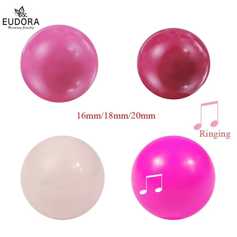 

EUDORA Unique Peach Mexican Bola 16mm/18mm/20mm Baby Chime Ball Ringing Harmony Ball fit Locket Cage Pendant Pregnant Jewelry