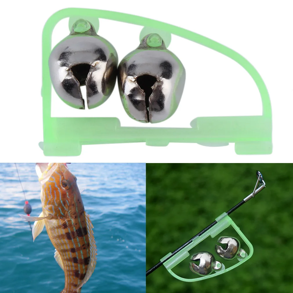 1 pc De Pêche Accessoire Rod Tip Poissons Bite Double Alarme Alerte Cloches Clip Outil en gros