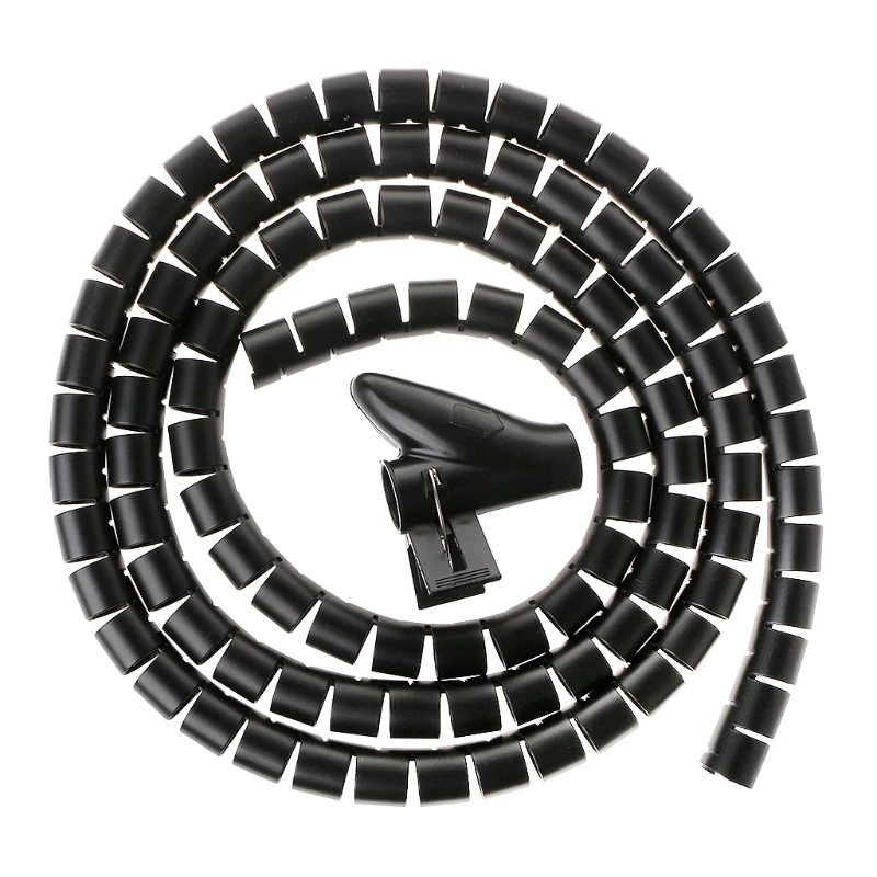 Wire Cord Tube Clips Cable Sleeve Organizer Pipe Wrap Protector