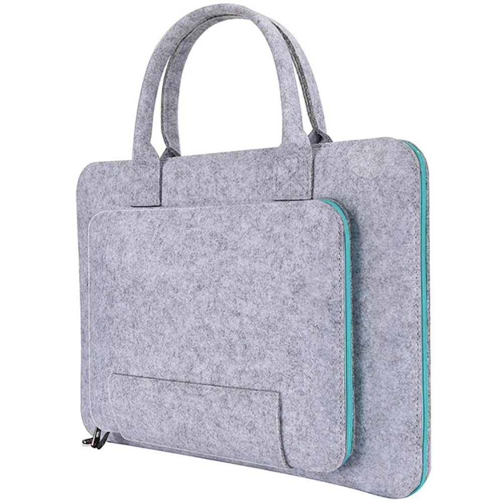 Grey Simple Style Felt Laptop Bag Notebook Case Briefcase Handlebag for Macbook Air Pro Tablet Grey Simple Style Felt Laptop Bag Notebook Case Briefcase Handlebag for Macbook Air Pro Tablet