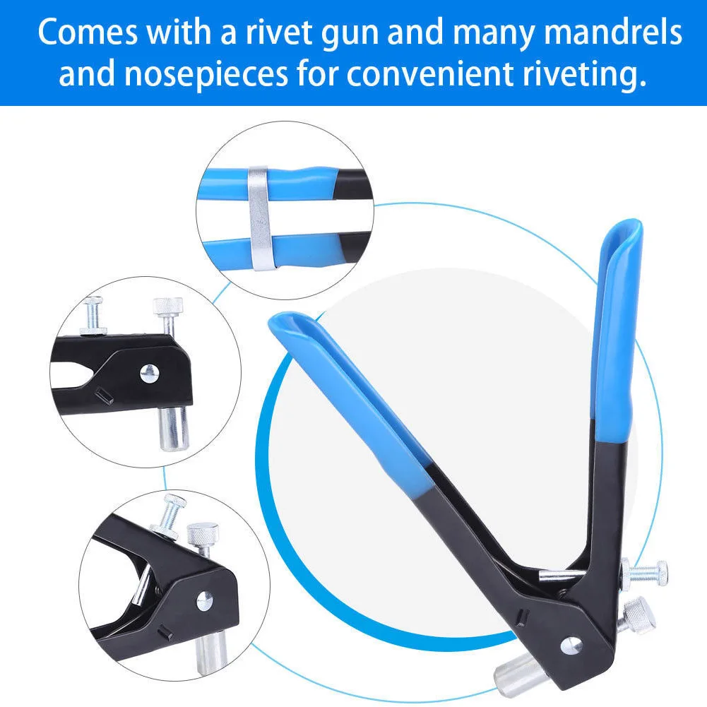 

86Pcs M3-M8 Threaded Nut Rivet Insert Tool Set Riveter Rivnut Riveting Kit LB88