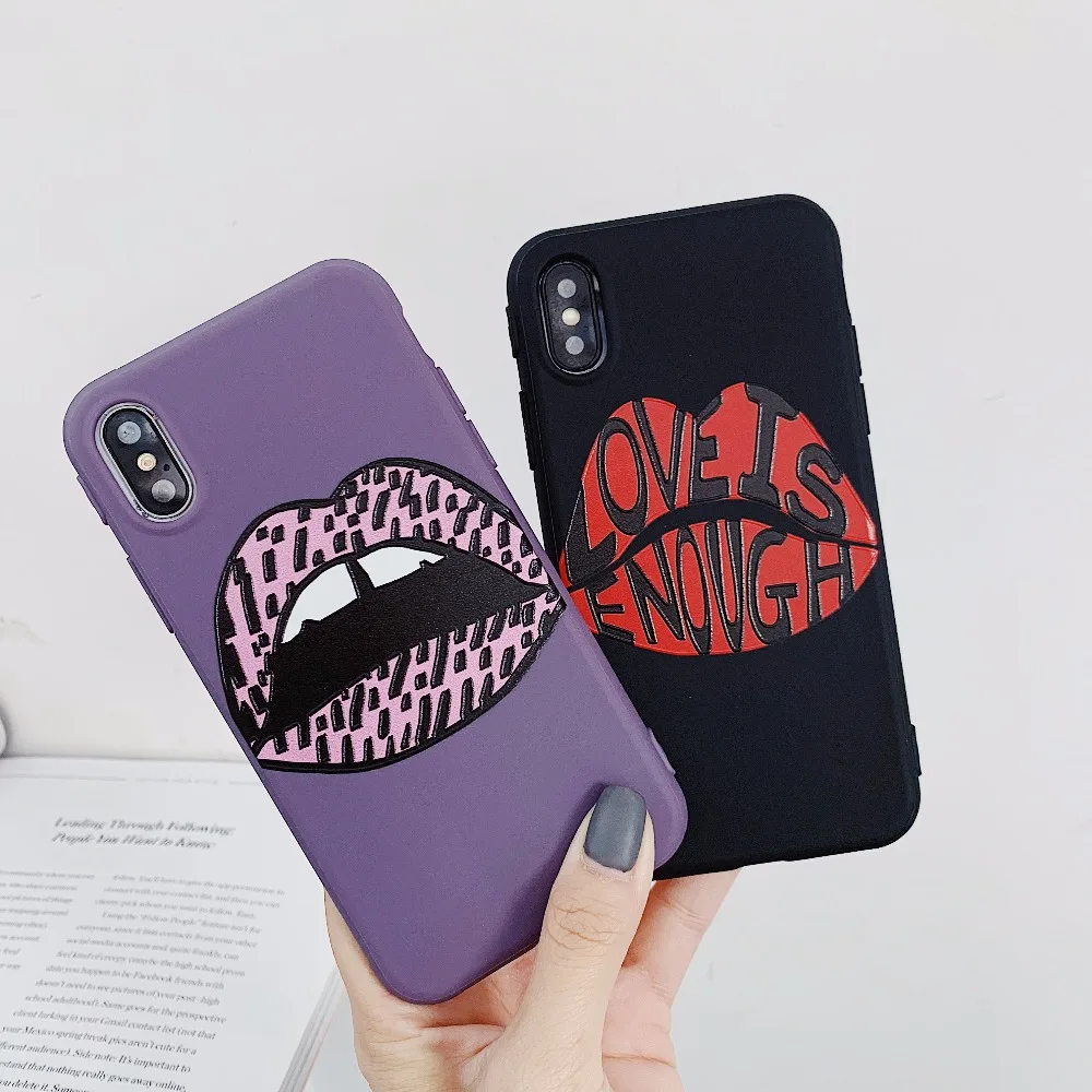 

Kylie Jenner Lips Lipstick Make Up Sexy Phone Case for iphone x xs max 6 6s plus 7 7plus 8 8plus Silicone Soft Capinha Cover