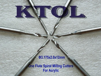 

HIGH-Class 3.175x2.0x12mm Single Flute Cutter Solid Carbide Router Bit Acrylic Cutting Knife Tools,CNC Router Bits for Wood