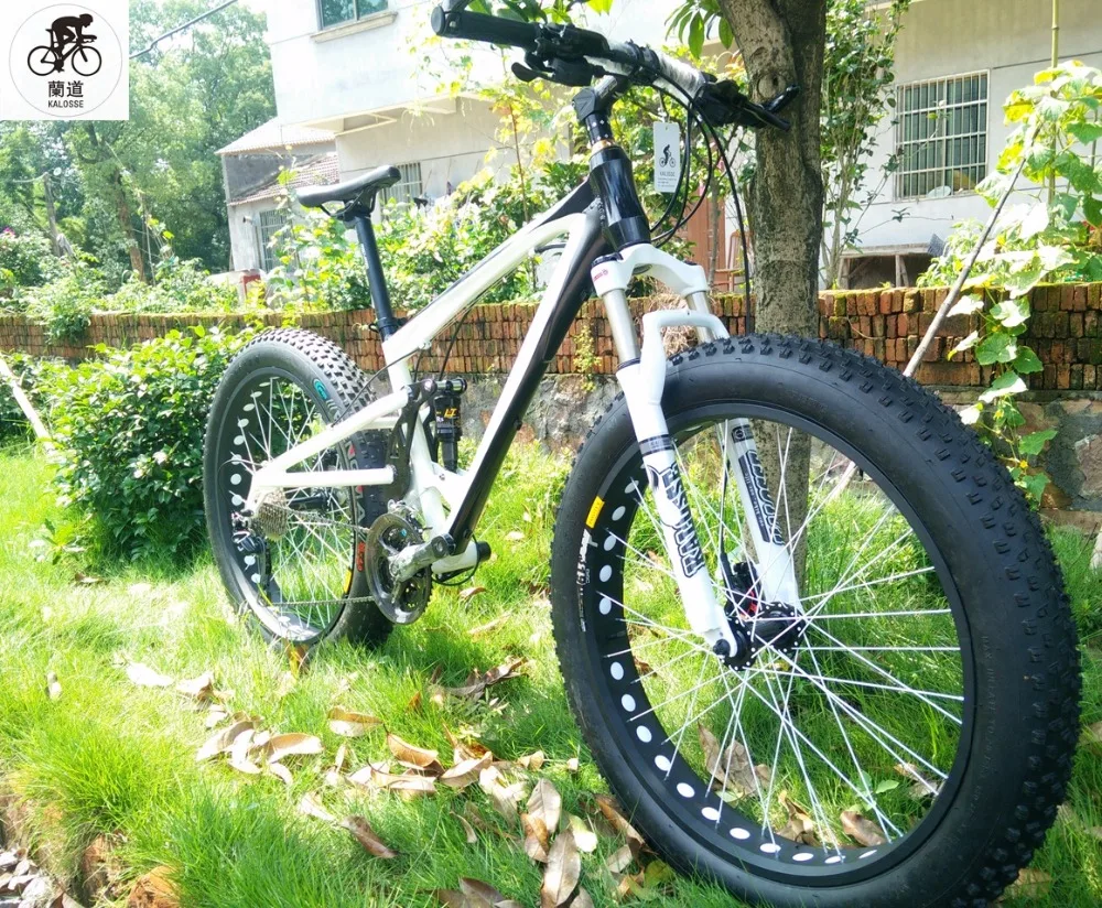 Cheap Kalosse Hydraulic brakes Beach bikes  26*4.0  tires   bicycle Soft-tail  frame   24/27/30 speed   tyre dirt bike, Snow bikes 1