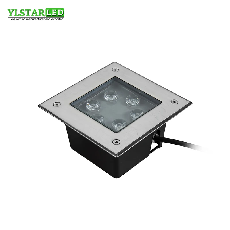 

YLSTAR Free Shipping AC85-265V IP67 6W square Buried Lamp Inground Lighting Outdoor LED Underground Lamp Light Garden Light