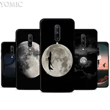 Black and white airplane moon Silicone Case for Oneplus 7 7Pro 5T 6 6T Black Soft Case for Oneplus 7 7 Pro TPU Phone Cover