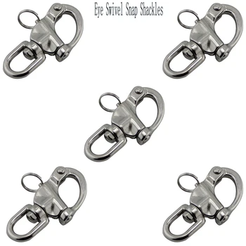 

Stainless Eye Swivel Snap Shackle Quick Release Boat Anchor Chain Eye Swivel Snap Hook for Marine Architectural 5pcs 87mm