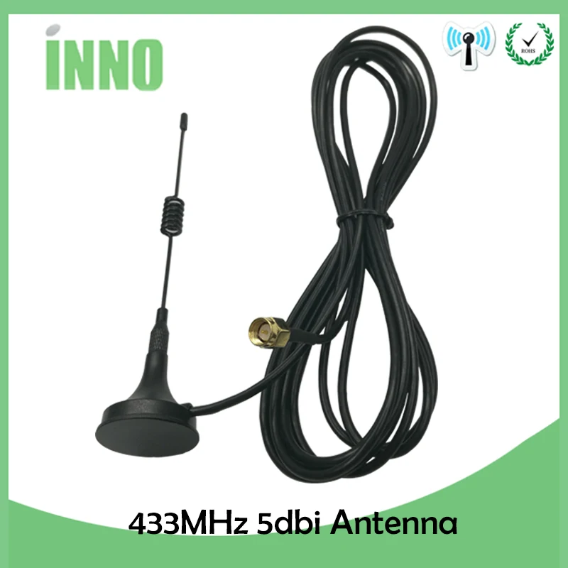 1pcs 5dbi 433Mhz Antenna 433 MHz antena GSM SMA Male Connector with Magnetic base for Ham Radio Signal Wireless Repeater 433m 1pcs 5dbi 433Mhz Antenna 433 MHz antena GSM SMA Male Connector with Magnetic base for Ham Radio Signal Wireless Repeater 433m
