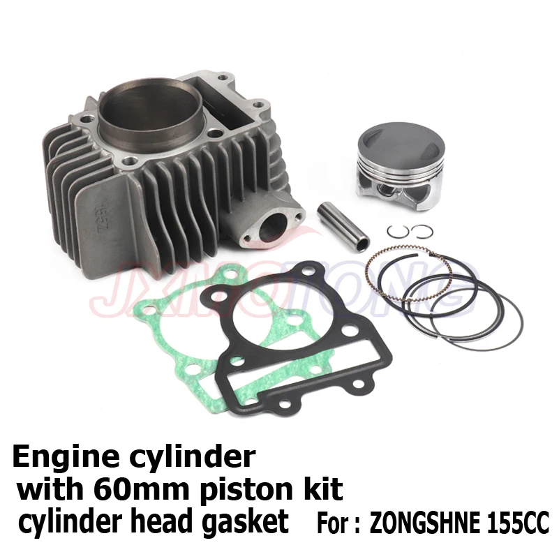 Zongshen 155z Engine Cylinder with 60mm piston kit cylinder head gasket
