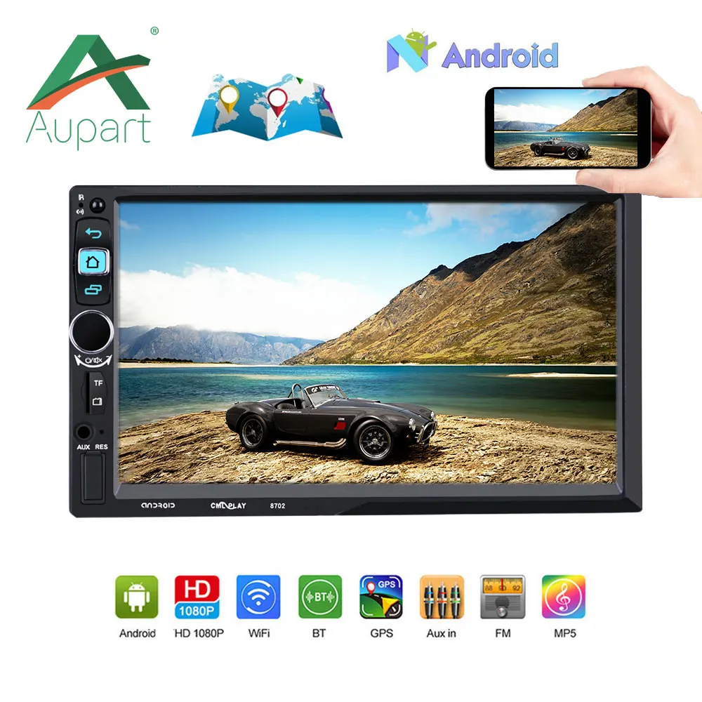 

Android Car Radio 2 Din 7” Touch Screen Autoradio GPS Navigation Universal Car Multimedia Player BT FM Mirrorlink Stereo Audio