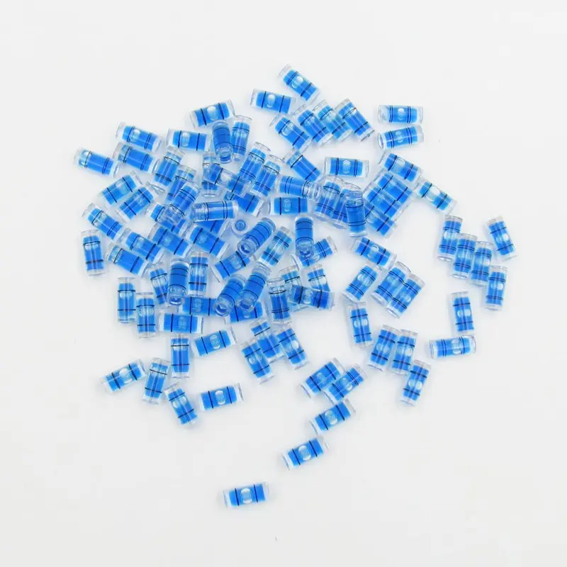 튜브 스피릿 레벨 레벨 측정 장비 용 미니 플라스틱 튜브 레벨 버블 직경 5mm 길이 12mm Bule Color