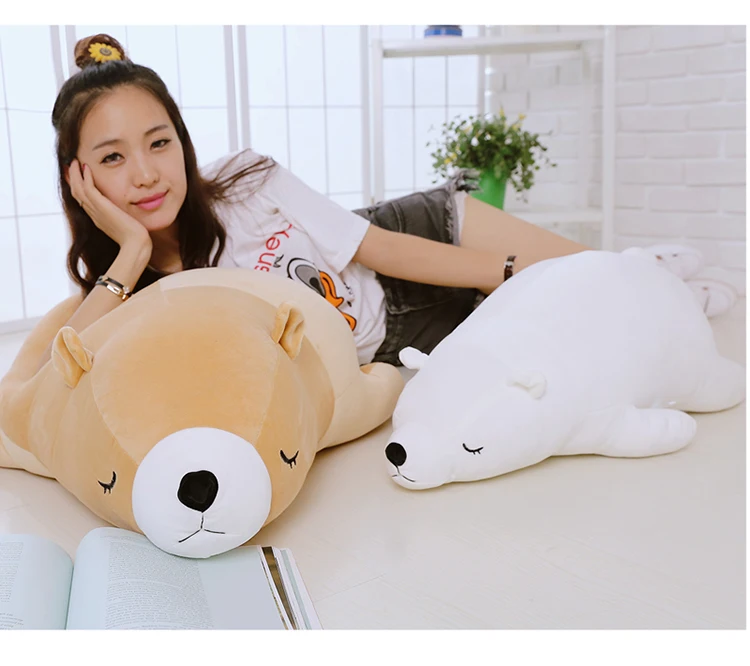 

high quality,prone polar bear doll very soft bear plush toy,throw pillow Christmas gift birthday gift h2959
