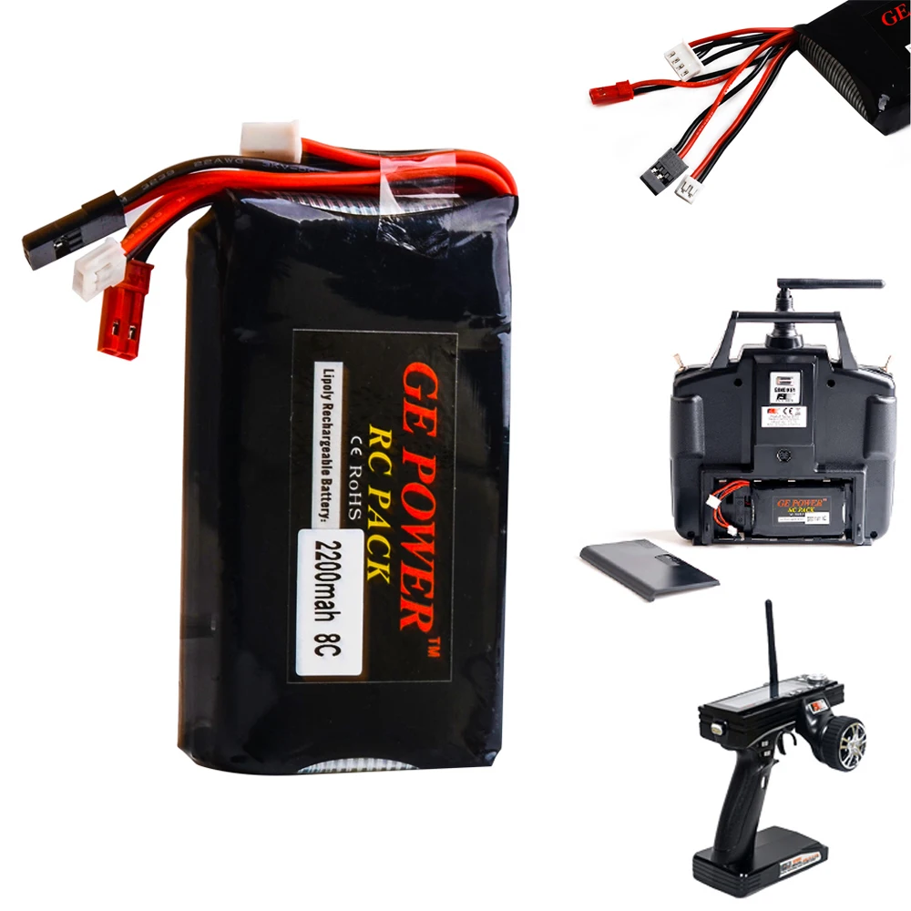 

1pcs Li-Polymer 3S 11.1V 2200MAH 8C 3PK Lipo Battery For Flysky FS-GT6 FS-GT3B FS-T6 Transmitter