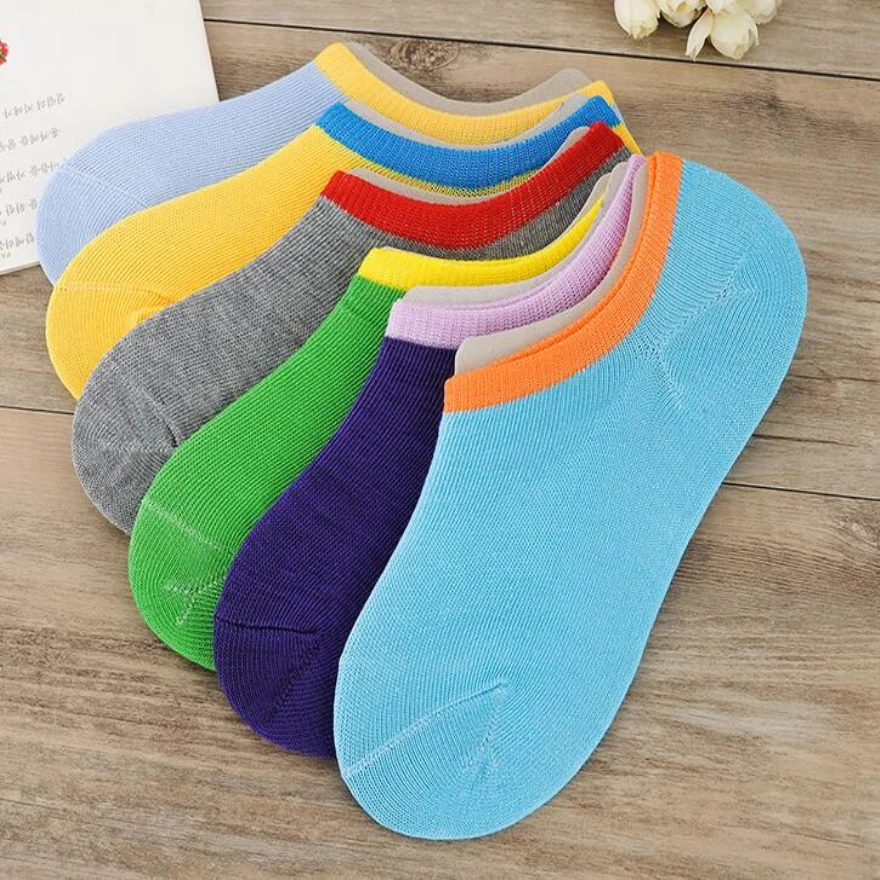 7 Colors New 1 Pairs Loafer Invisible Cotton Boat Men Socks No Show