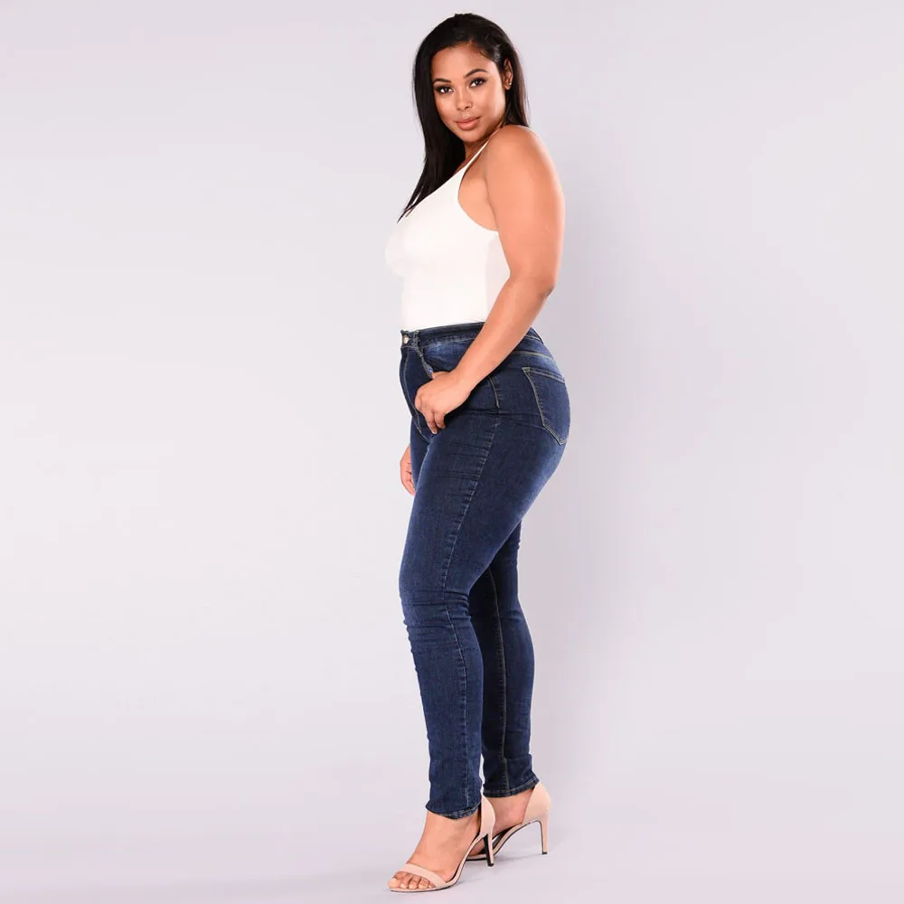 JAYCOSIN женская одежда размера плюс 5XL джинсы сексуальные Стрейчевые обтягивающие джинсовые брюки модные повседневные узкие джинсы карандаш с высокой талией Mujer