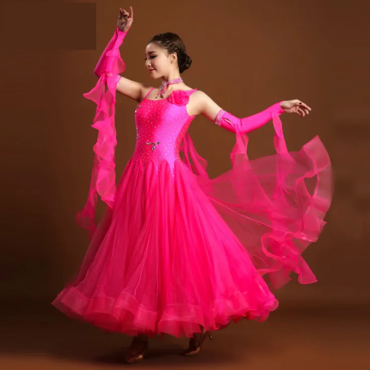 2017 Led Costume Ballroom Dance Skirts Newest Design Woman Modern Waltz Tango Dress adult standard Competition | Тематическая