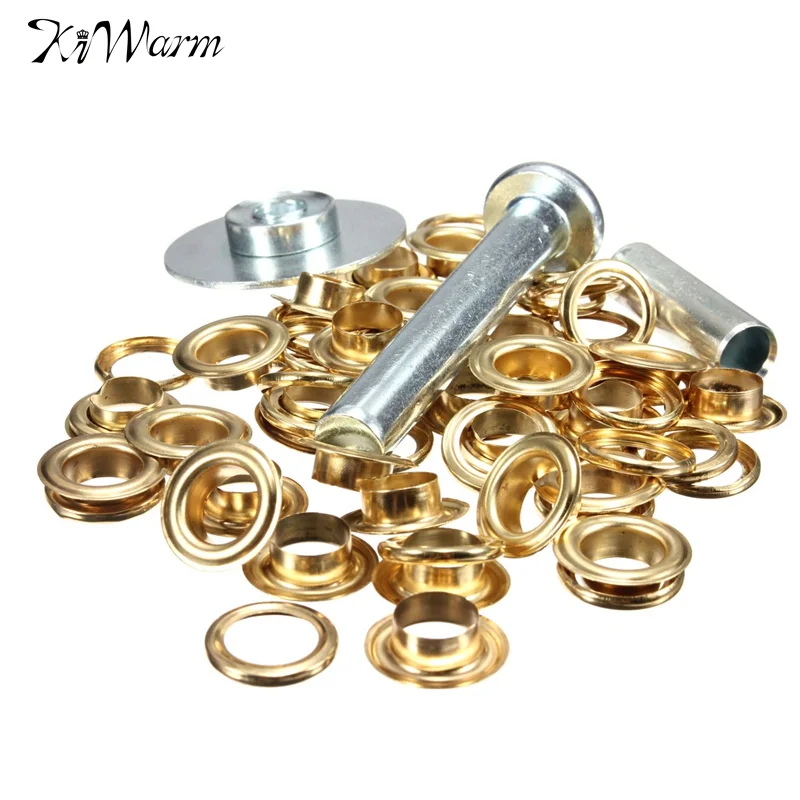 63pcs/set 12mm Tarpaulin Large Eyelet Set Kit Cloth Buckle Hole Punch