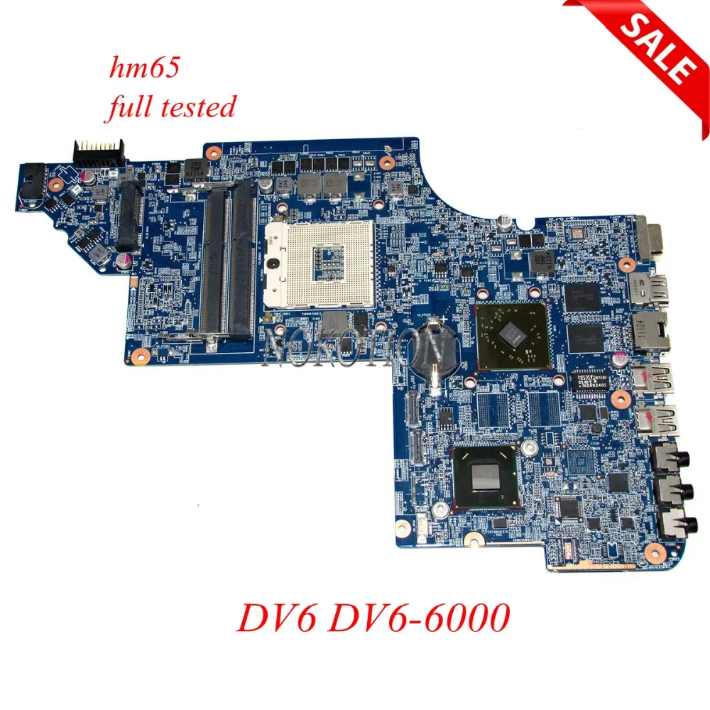 Nokotion 630881-001 630881-008 اللوحة لابتوب hp dv6 HPMH-41-AB6200-D00G ddr3 المجلس الرئيسي اختبار كامل