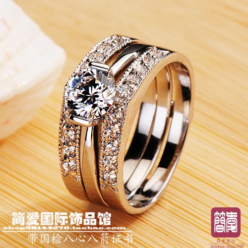 Новое Изделие комбинированные кольца NSCD искусственный камень свадебные кольца стерлингового серебра ювелирные украшения, обручальное кольцо