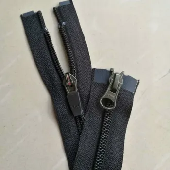 

10pcs/lot Long 80cm #5 Ykk Nylon Zipper Black Two-way Pull Double Open Leather Slider for Down Jacket Sleeping Bag