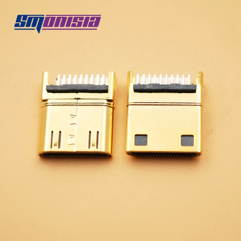 10 шт./лот мини hdmi штекер 19 контактный разъем c тип шина 1 0 HDMI фанерная вилка 19P|plug